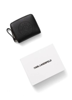 karl lagerfeld wallet womank circle md zip bifold wallet - a1w32084 999