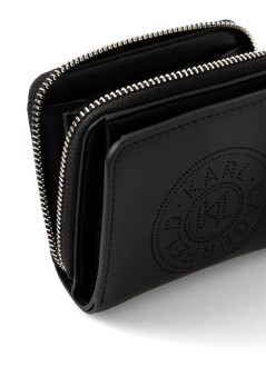 karl lagerfeld wallet womank circle md zip bifold wallet - a1w32084 999