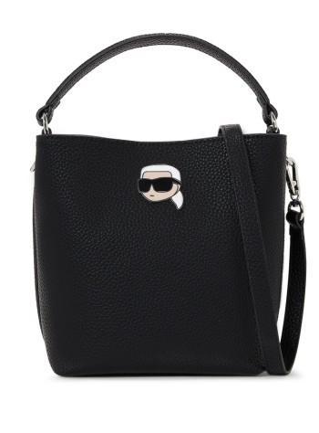 karl lagerfeld crossbody womanikon pebble bucket bag - a1w30468 999