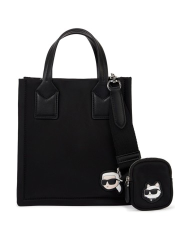 karl lagerfeld crossbody womanikon nylon sm square tote - a1w30130 999