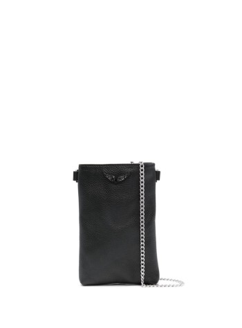 zadig & voltaire tecnology womanrock phone pouch grained leath - lwsg01193 1