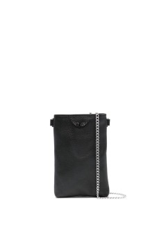 zadig & voltaire tecnologia mujer rock phone pouch grained leath - lwsg01193 1