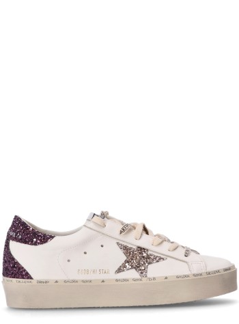 golden goose sneaker womanhi star leather upper glitter star heel and spur - gwf00119f00620311934 11934