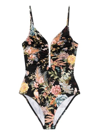 zimmermann bañador mujer tallow gather plunge 1pc - 0692wrs253 blkmlfl