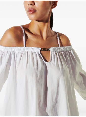 karl lagerfeld dress womankarl dna off shoulder dress - a1w46029 100 2