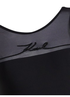 karl lagerfeld swimsuit womankarl signature rio swimsuit - a1w46036 999