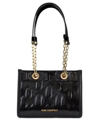 karl lagerfeld crossbody womank skuare sp shiny mono sm tote - a1w30146 999