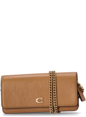 coach crossbody womanrefined calf leather essential long wallet on chain - cw586 b4t7j