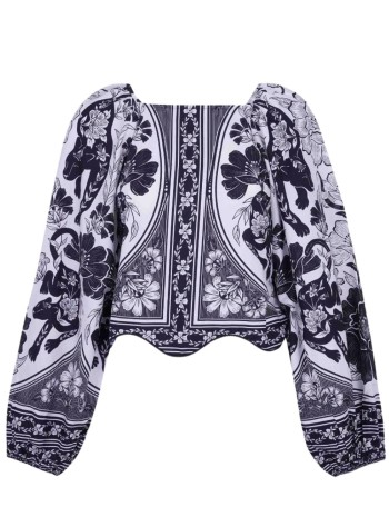 farm rio t-shirt womanflower leopards off white - 329129 25044