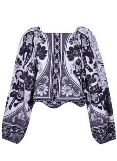 farm rio blusa mujer flower leopards off white - 329129 25044
