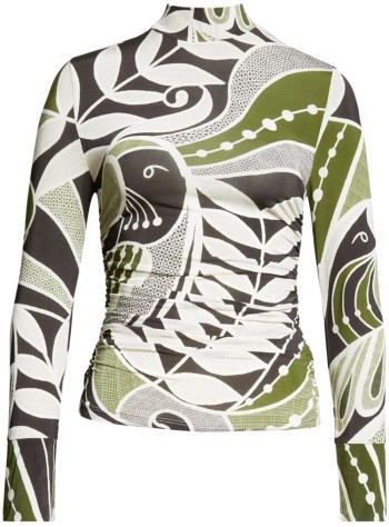 farm rio t-shirt womanlace nature black jersey blouse - 329045 25058