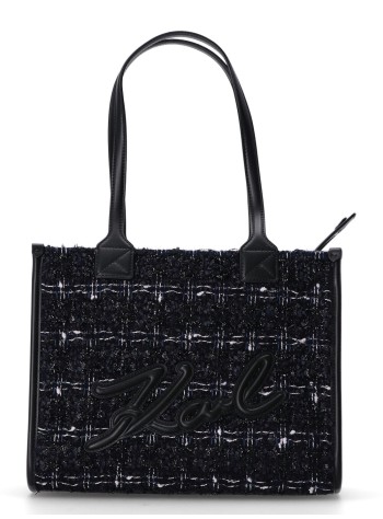 karl lagerfeld crossbody womank skuare sp md tote boucle - a1w30390 1ra