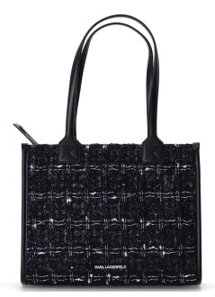 karl lagerfeld crossbody womank skuare sp md tote boucle - a1w30390 1ra
