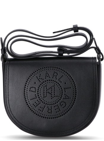 karl lagerfeld crossbody womank circle saddle perforated - a1w30212 999
