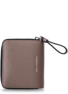 karl lagerfeld wallet womank circle md zip bifold wallet - a1w32084 1ku