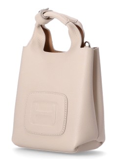 hogan crossbody womanh bag mini shopping h embossed - kbw01m50100qvd7b94 b co marmo deserto chiaro
