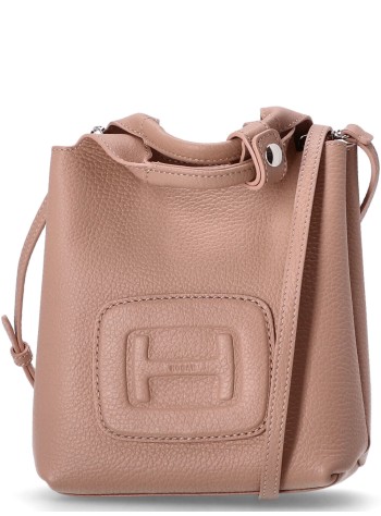 hogan crossbody womanh bag mini shopping h embossed - kbw01m50100qvdm032 beige rosato