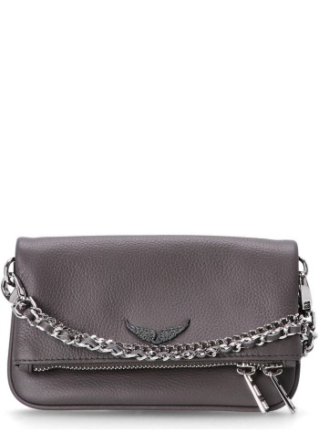 zadig & voltaire crossbody womanrock nano grained leather - lwba00005 98