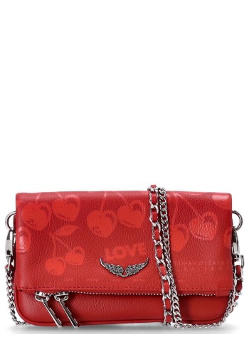 zadig & voltaire crossbody womanrock nano cherry - lwba03906 648