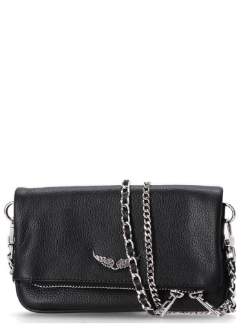 zadig & voltaire crossbody womanrock nano grained leather - lwba00005 1