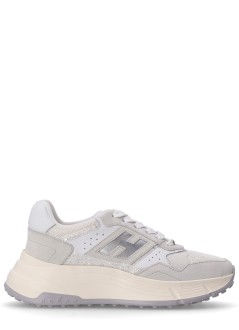 hogan sneaker womanh669 allacciato h - hxw6690fk70u4a0351 b001 bianco b200 argento