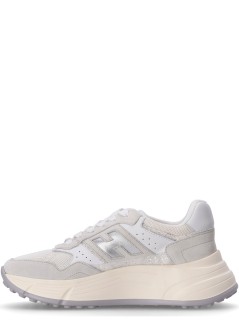 hogan sneaker womanh669 allacciato h - hxw6690fk70u4a0351 b001 bianco b200 argento
