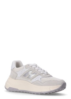 hogan sneaker womanh669 allacciato h - hxw6690fk70u4a0351 b001 bianco b200 argento