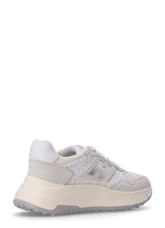 hogan sneaker womanh669 allacciato h - hxw6690fk70u4a0351 b001 bianco b200 argento