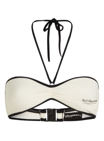 karl lagerfeld bikini sujetador mujer hotel karl rib halter bandeau - a1w46027 b09
