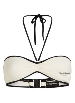 karl lagerfeld bikini sujetador mujer hotel karl rib halter bandeau - a1w46027 b09