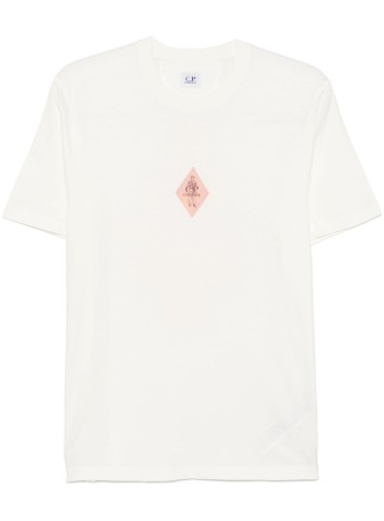 c.p.company t-shirt man30/1 jersey front and back logo t-shirt - 18cmts144a006586w 103
