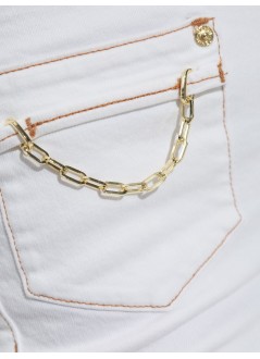ganni pant  womanwhite denim goddi hw - j1659 151
