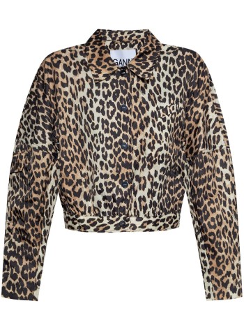 Duchesse Nylon Short Jacket leopard