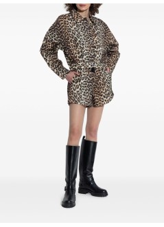 ganni outerwear mujer duchesse nylon short jacket - w0470 943