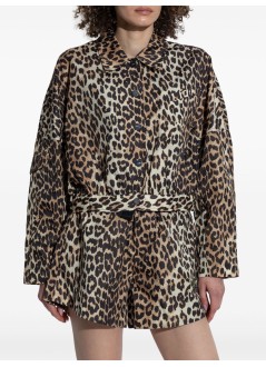 ganni outerwear mujer duchesse nylon short jacket - w0470 943