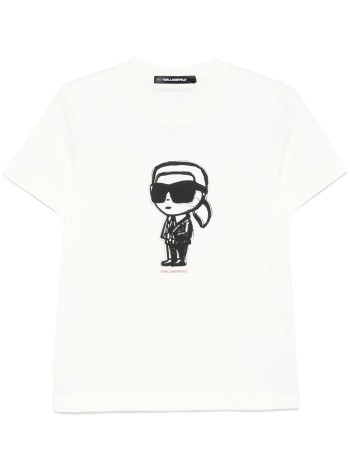 karl lagerfeld top womanikon sketch karl t shirt - a1w17126 b09