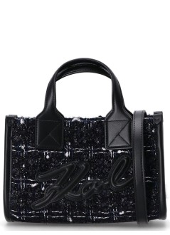 karl lagerfeld crossbody womank skuare sp sm tote boucle - a1w30395 1ra