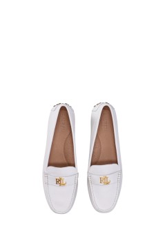 polo ralph lauren casual womanbarnsbury flats driver - 802852847024 white