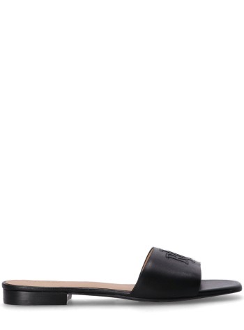 polo ralph lauren planas mujer everley sld sandals slide - 802959142001 black