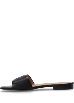 polo ralph lauren flat shoe womaneverley sld sandals slide - 802959142001 black