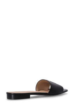 polo ralph lauren flat shoe womaneverley sld sandals slide - 802959142001 black