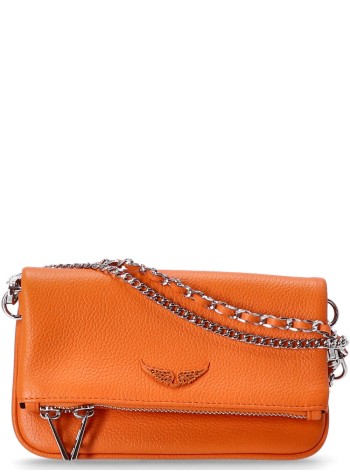 zadig & voltaire crossbody womanrock nano grained leather - lwba00005 811