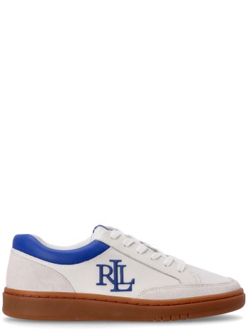 polo ralph lauren sneaker mujer hailey 6 sneakers low top lace - 802959240002 snw wht pale gry sphr star
