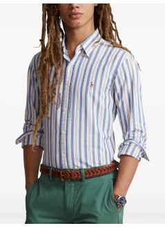 polo ralph lauren camiseria hombre cubdppcs-long sleeve-sport shirt - 710928920003 6268a blue white multi