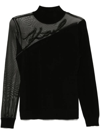 karl lagerfeld punto mujer karl signature mock neck - a1w18040 999