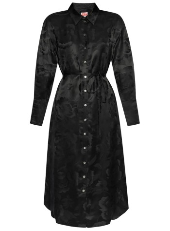 Kenzo Peonies Midi Shirt Dress