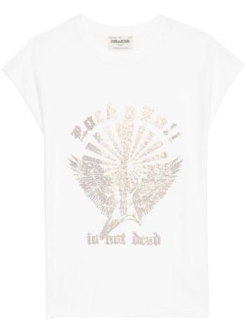 zadig & voltaire t-shirt womancloe hc guitar wings strass - jwtt01265 107