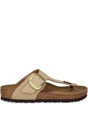 birkenstock sandalia mujer gizeh big buckle lenb - 1023966 sandcastle