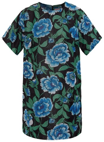 kenzo t-shirt womankenzo peonies short t shirt dress - ff52ro2969b1 99