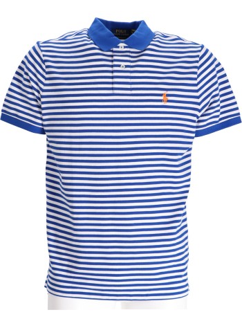 polo ralph lauren polo hombre sskccmslm10-short sleeve-polo shirt - 710956682003 blue saturn white